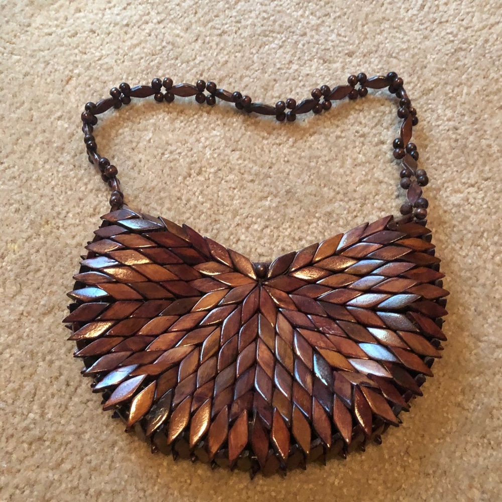 NWOT Wooden Small Purse